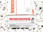 Winchester - Full Metal Jacket - 95 Grain 380 Auto Ammo - 50 Rounds