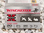 Winchester 20 Gauge - 2-3/4" 7/8oz. #7.5 Shot - 250 Rounds