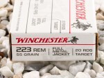 Winchester - Full Metal Jacket - 55 Grain 223 Remington Ammo - 1000 Rounds