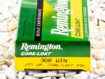 Remington - Core Lokt Pointed Soft Point - 150 Grain 308 Winchester  Ammo - 20 Rounds