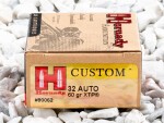 Hornady - Jacketed Hollow Point - 60 Grain 32 Auto Ammo - 25 Rounds