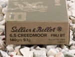 Sellier & Bellot - Full Metal Jacket Boat Tail - 140 Grain 6.5 Creedmoor Ammo - 500 Rounds