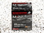 Winchester M-22 - Copper Plated Round Nose - 40 Grain 22 Long Rifle Ammo - 500 Rounds