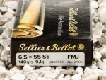 Sellier & Bellot - Full Metal Jacket - 140 Grain 6.5x55mm Swedish Ammo - 20 Rounds