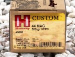 Hornady Custom XTP Jacketed Hollow-Point (JHP) 300 Grain 44 Magnum  Ammo - 20 Rounds