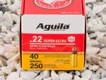 Aguila - Copper Plated Round Nose - 40 Grain 22 LR Ammo - 250 Rounds