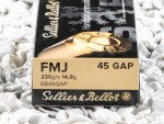 Sellier & Bellot - Full Metal Jacket - 230 Grain 45 GAP Ammo - 50 Rounds