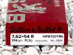 Sellier & Bellot - Hollow Point Boat Tail - 174 Grain 7.62x54r Ammo - 20 Rounds