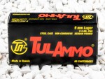 Tula Cartridge Works Full Metal Jacket (FMJ) 115 Grain 9mm Luger (9x19)  Ammo - 50 Rounds