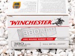 Winchester USA Full Metal Jacket (FMJ) 95 Grain 380 Auto (ACP) Ammo - 200 Rounds