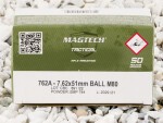 Magtech - Full Metal Jacket M80 - 147 Grain 7.62x51 Ammo - 50 Rounds