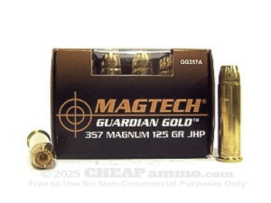 Magtech - Jacketed Hollow Point - 125 Grain 357 Magnum Ammo - 20 Rounds