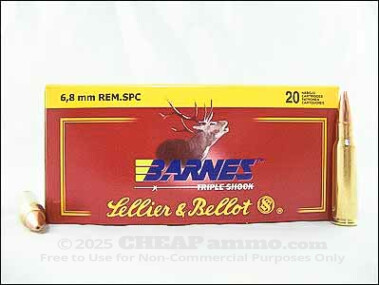 Sellier & Bellot - Triple Shock - 110 Grain 6.8 SPC Ammo - 600 Rounds