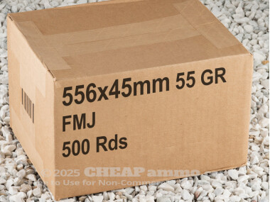 Mystery Brand - Full Metal Jacket M193 - 55 Grain 5.56x45mm Ammo - 500 Rounds