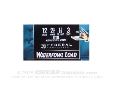 Federal Speed-Shok #3 Shot 2-3/4" 1-1/8 oz. 12 Gauge  Ammo - 25 Rounds