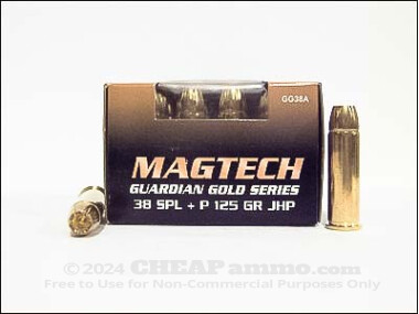 Magtech - Jacketed Hollow Point - 125 Grain 38 Special Ammo - 1000 Rounds