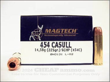 Magtech - Solid Copper Hollow Point - 225 Grain 454 Casull Ammo - 20 Rounds