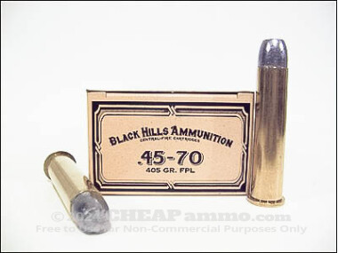Black Hills Ammunition - Lead Flat Nose - 405 Grain 45-70 Government Ammo - 20 Rounds