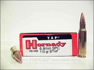 Hornady TAP - Hollow Point Boat Tail - 110 Grain 6.8 SPC Ammo - 200 Rounds
