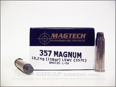 Magtech - Lead Semi Wadcutter - 158 Grain 357 Magnum Ammo - 50 Rounds