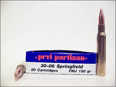 Prvi Partizan - Full Metal Jacket - 150 Grain 30-06 Ammo - 20 Rounds