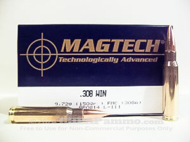 Magtech - Full Metal Coat - 150 Grain 308 Winchester  Ammo - 1000 Rounds
