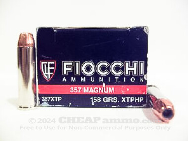 Fiocchi - Jacketed Hollow Point - 158 Grain 357 Magnum Ammo - 500 Rounds
