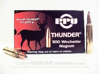 Prvi Partizan Pointed Soft-Point (PSP) 170 Grain 300 Winchester Magnum  Ammo - 20 Rounds