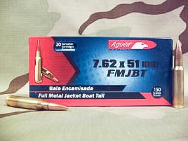 Aguila - Full Metal Jacket - 150 Grain 308 Winchester  Ammo - 20 Rounds