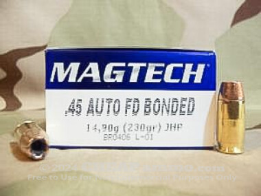 Magtech - Jacketed Hollow Point - 230 Grain 45 ACP Ammo - 50 Rounds