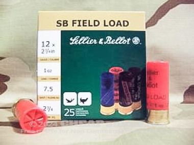 Sellier & Bellot - #7.5 Shot - 12 Gauge Ammo - 250 Rounds