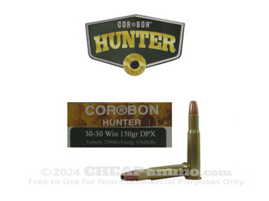 Corbon DPX 150 Grain 30-30 Winchester  Ammo - 20 Rounds