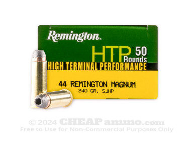 Remington - Semi Jacketed Hollow Point - 240 Grain 44 Magnum Ammo - 500 Rounds