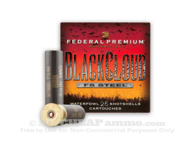 Federal Blackcloud BBB Shot 1-1/2 oz. 12 Gauge 3-1/2" Ammo - 25 Rounds