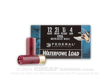 Federal Speed-Shok Waterfowl #4 Shot 1-1/8 oz. 2-3/4" 12 Gauge  Ammo - 25 Rounds
