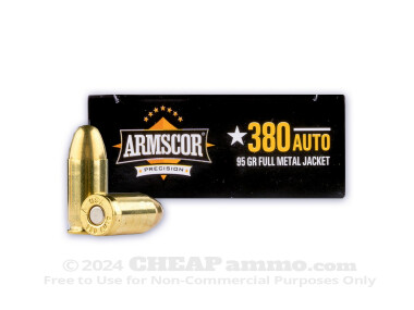 Armscor Precision - Full Metal Jacket - 95 Grain 380 Auto Ammo - 50 Rounds