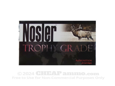 Nosler Trophy Grade Ammunition Polymer Tipped 130 Grain 270 Winchester Ammo - 20 Rounds