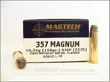 Magtech - Semi Jacketed Soft Point - 158 Grain 357 Magnum Ammo - 1000 Rounds
