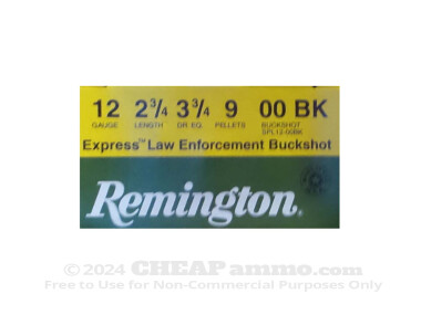 Remington Express LE 2-3/4" #00 Buck  12 Gauge  Ammo - 25 Rounds