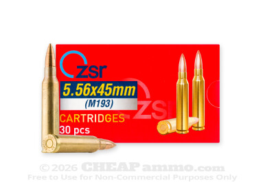 ZSR - Full Metal Jacket M193 - 55 Grain 5.56x45 Ammo - 1500 Rounds