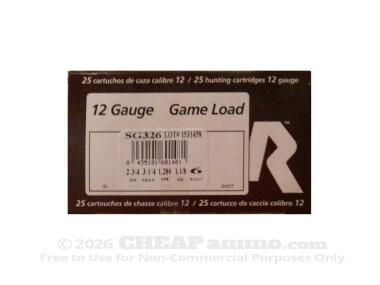 Rio Ammunition #6 Shot 1-1/8 oz. 2-3/4" 12 Gauge  Ammo - 25 Rounds