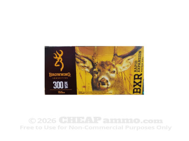 300 WSM - 155 Grain Polymer Tipped - Browning BXR - 20 Rounds