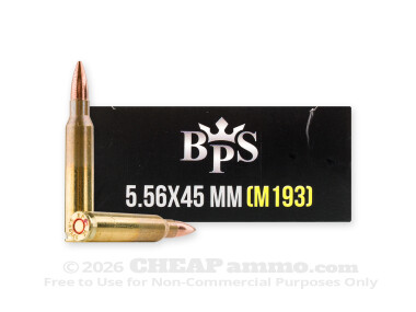 BPS - Full Metal Jacket - 55 Grain 5.56x45mm Ammo - 1500 Rounds