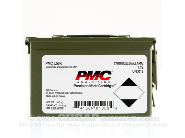 PMC - Full Metal Jacket - 62 Grain 5.56x45 Ammo - 840 Rounds in Ammo Can