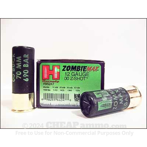 Hornady - 100 Rounds - 00 Buck #00 Buck - 12 Gauge