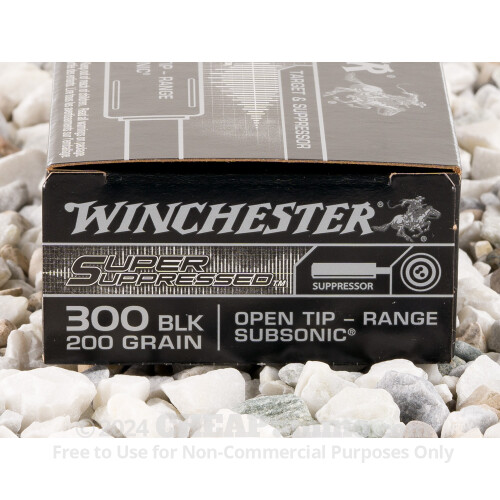 300 AAC Blackout Ammo - Winchester Super Suppressed 200 Grain Open Tip ...