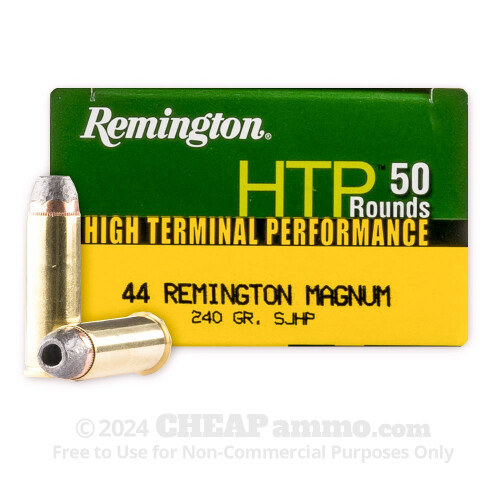 44 Magnum Ammo - Remington 240 Grain Semi Jacketed Hollow Point - 500 ...