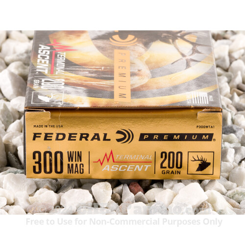 300 Winchester Magnum Ammo - Federal 200 Grain Terminal Ascent - 20 Rounds