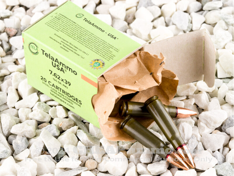 7 62x39 ammo tela impex124 grain full metal jacket 1000 rounds