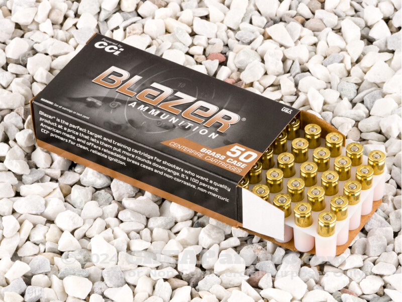 Blazer Brass 9mm Luger (9x19) Ammo for Sale - 124 Grain Full Metal Jacket  (FMJ) - 50 Rounds